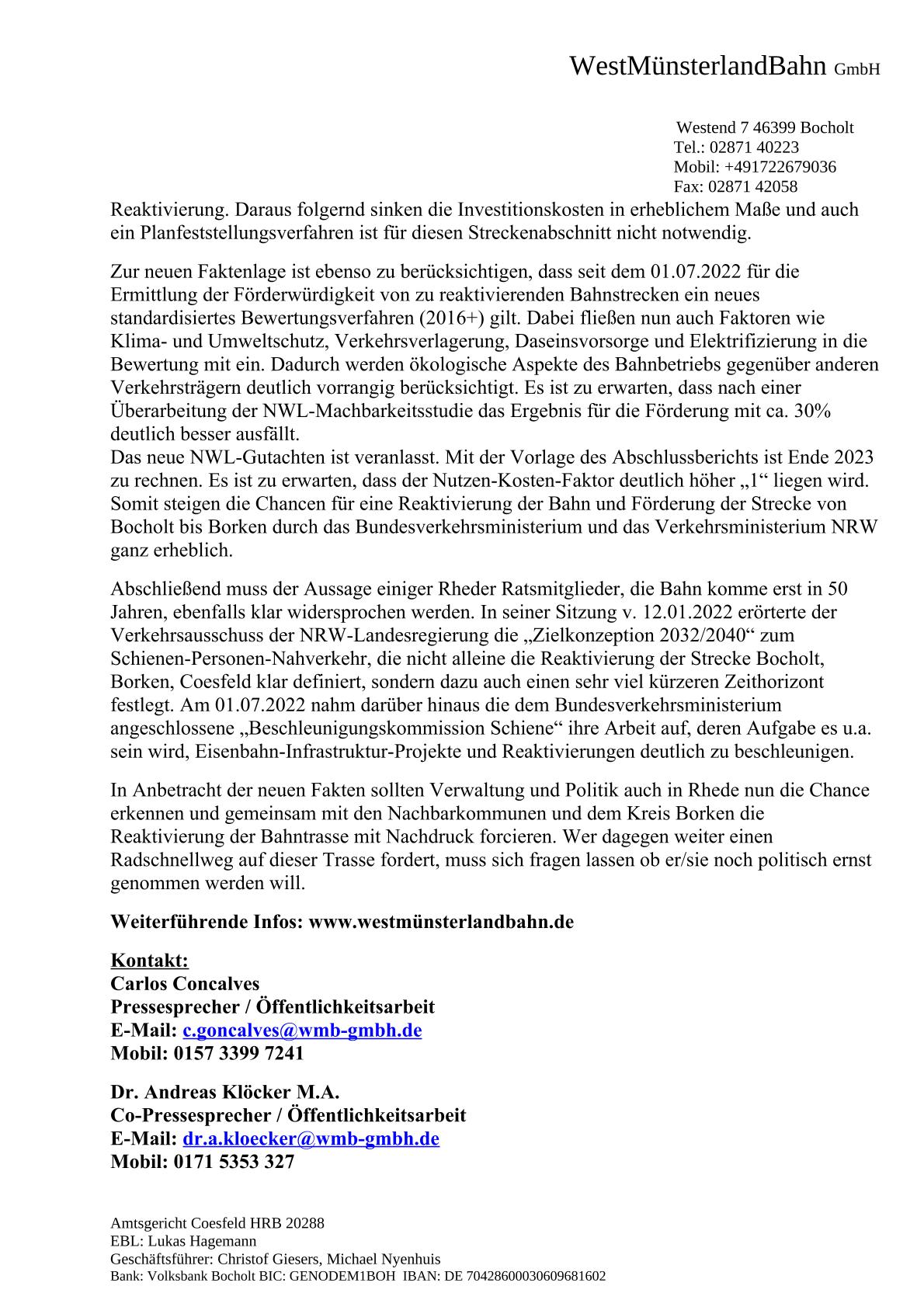 WMB-Pressemitteillung v. 25.10.2022 / Stellungnahme zum BBV-Bericht v. 24.10.22  /  Seite 2