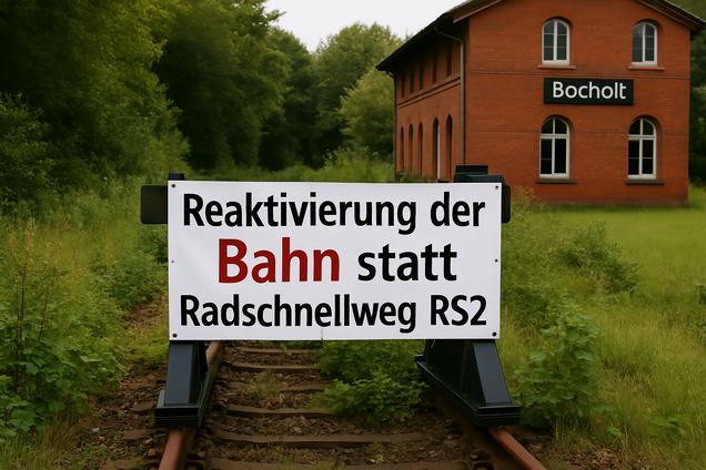 Nur die reaktivierte Bahn ist das Mittel der Wahl bei der Verkehrswende. / Quelle: Das dargestellte Bild ist mittels KI erstellt und nicht authentisch.