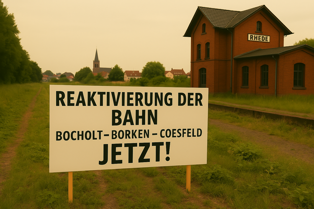 Reaktivierung der Bahn- Nur so gelingt die Verkehrswende! / Das dargestellte Bild ist mittels KI erstellt und nicht authentisch.