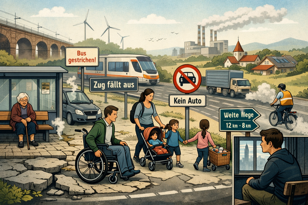 &Ouml;ko-Institut, Freiburg: Studie &bdquo;Verkehrsarmut in Europa&ldquo;. 2026. Quelle: KI-generiertes Bild.