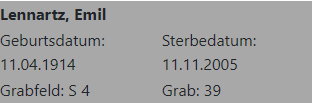 Das Grabfeld und die Grabfeldnummer auf dem Bocholter Friedhof. Die Grabstätte ist leicht über den Eingang Moltkestraße zu erreichen.