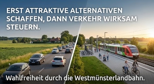 T&Uuml;V Mobility Studie 2026 - Wichtige Ergebnisse auch f&uuml;r das Westm&uuml;nsterland. Quelle: KI-generiertes Bild.